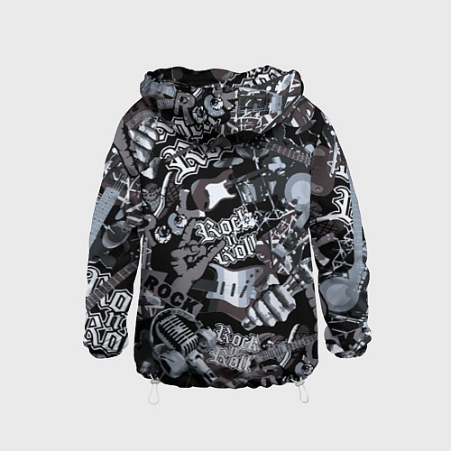 Детская ветровка Oasis на фоне гитар / 3D-Белый – фото 2