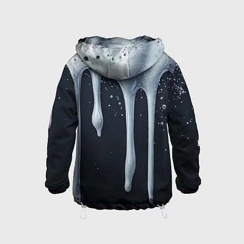 Детская ветровка Белая объемная слизь текстура / 3D-Белый – фото 2