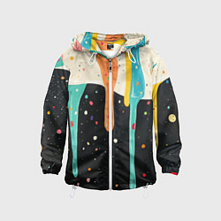 Детская ветровка Разноцветные капли текстура