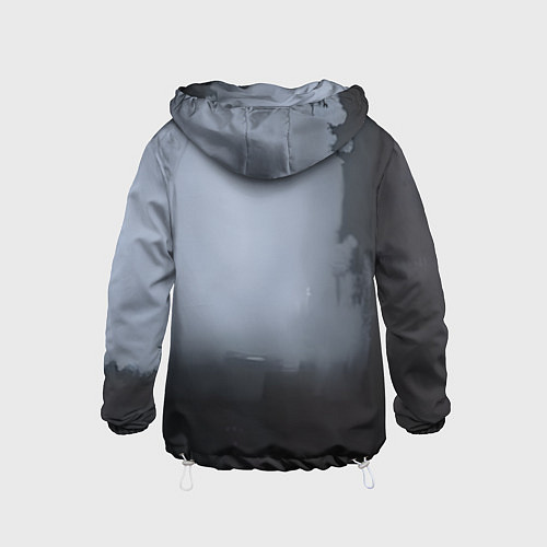 Детская ветровка Абстракция с серым и черным / 3D-Белый – фото 2