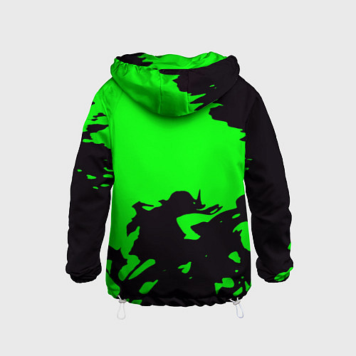Детская ветровка Portal черный дым / 3D-Белый – фото 2