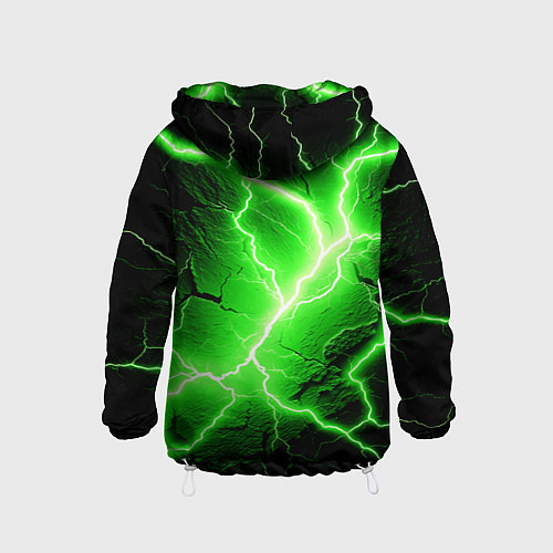 Детская ветровка Color green black / 3D-Белый – фото 2
