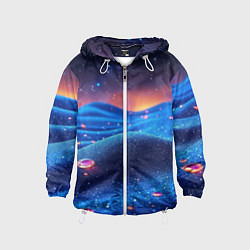 Детская ветровка Синяя дюна - текстура