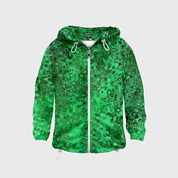 Детская ветровка Зелёный малахит абстрактная текстура