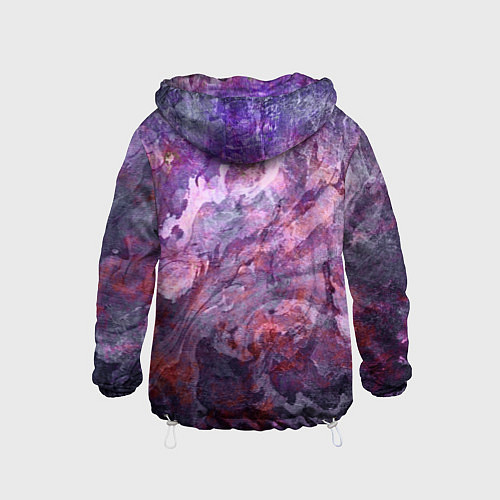 Детская ветровка Абстракция - purple space stone / 3D-Белый – фото 2