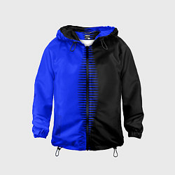 Детская ветровка Чёрно-синий пополам с переходом