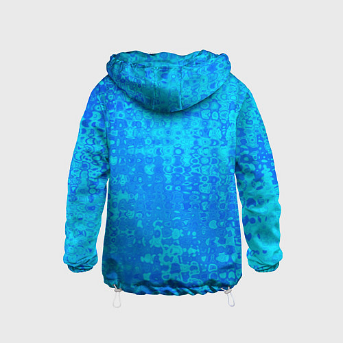 Детская ветровка Голубой неоновый абстрактная текстура / 3D-Белый – фото 2