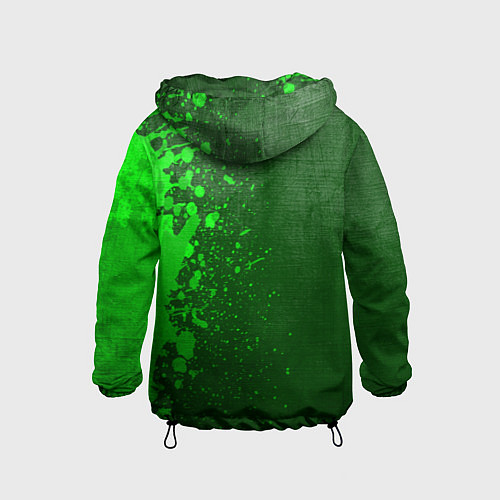 Детская ветровка Assassins Creed - green gradient по-вертикали / 3D-Черный – фото 2