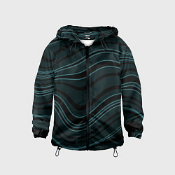 Детская ветровка Тёмный синий волнистые полосы