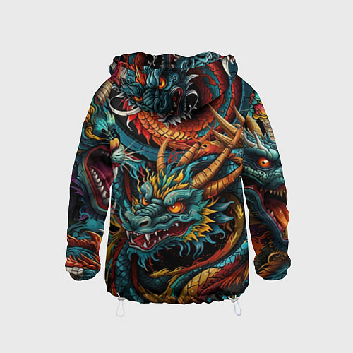 Детская ветровка Татуировка дракона ирезуми / 3D-Белый – фото 2