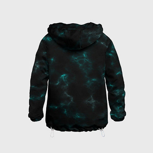 Детская ветровка Color black turquoise / 3D-Белый – фото 2