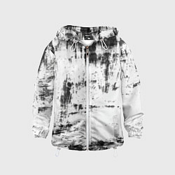Ветровка с капюшоном детская Color black and white, цвет: 3D-белый