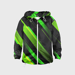Детская ветровка Color black green