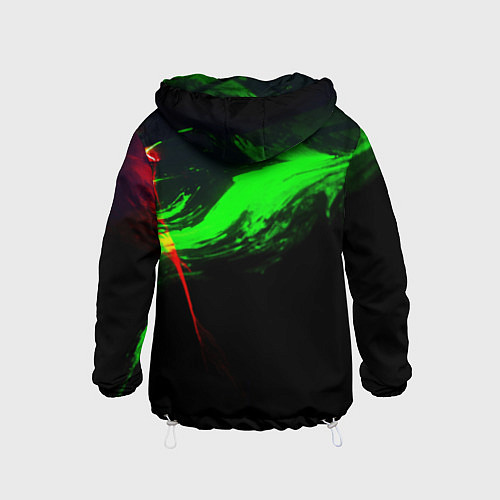 Детская ветровка Color black green red / 3D-Белый – фото 2