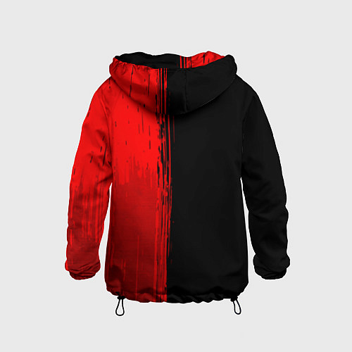 Детская ветровка FAW - red gradient по-вертикали / 3D-Черный – фото 2