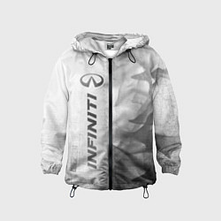 Ветровка с капюшоном детская Infiniti - white gradient по-вертикали, цвет: 3D-черный