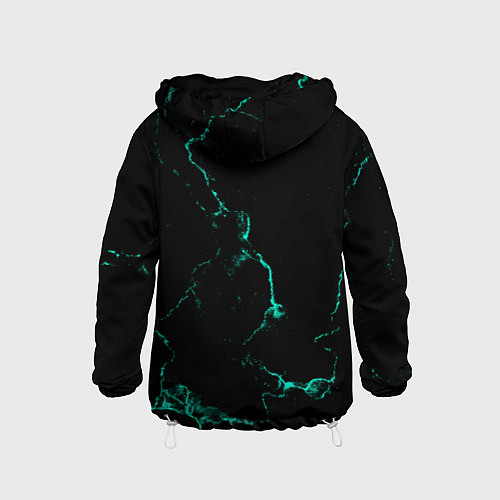 Детская ветровка Color black turquoise / 3D-Белый – фото 2