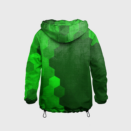 Детская ветровка Volvo - green gradient по-вертикали / 3D-Черный – фото 2