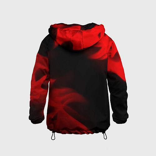 Детская ветровка Exeed - red gradient вертикально / 3D-Черный – фото 2