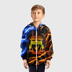 Ветровка с капюшоном детская Liverpool storm, цвет: 3D-белый — фото 2