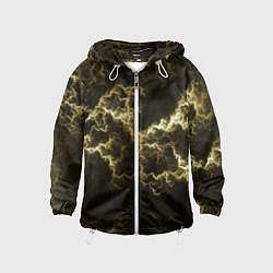 Ветровка с капюшоном детская Lightning yellow, цвет: 3D-белый