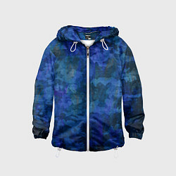 Детская ветровка Абстракция - blue uniform camouflage
