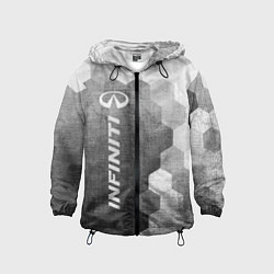 Ветровка с капюшоном детская Infiniti - grey gradient по-вертикали, цвет: 3D-черный