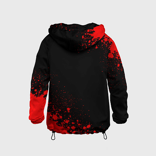 Детская ветровка Borussia - red gradient вертикально / 3D-Черный – фото 2