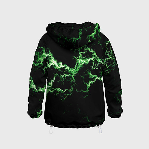 Детская ветровка Lightning green glow / 3D-Белый – фото 2
