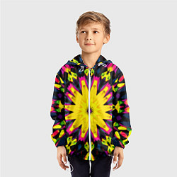 Ветровка с капюшоном детская Звездный калейдоскоп, цвет: 3D-белый — фото 2