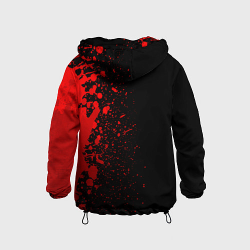 Детская ветровка Elden Ring - red gradient по-вертикали / 3D-Черный – фото 2