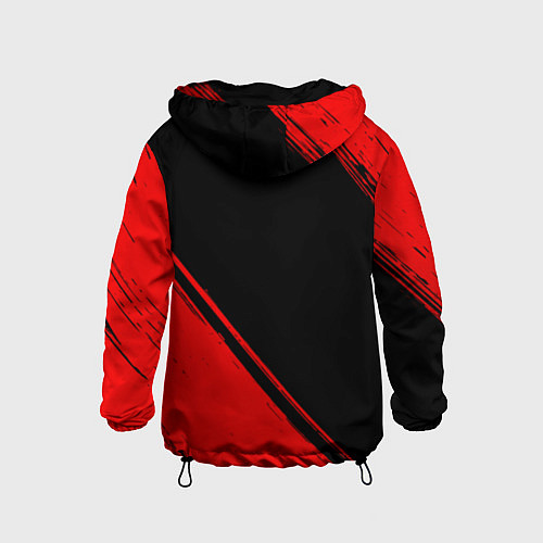 Детская ветровка Sporting - red gradient вертикально / 3D-Черный – фото 2