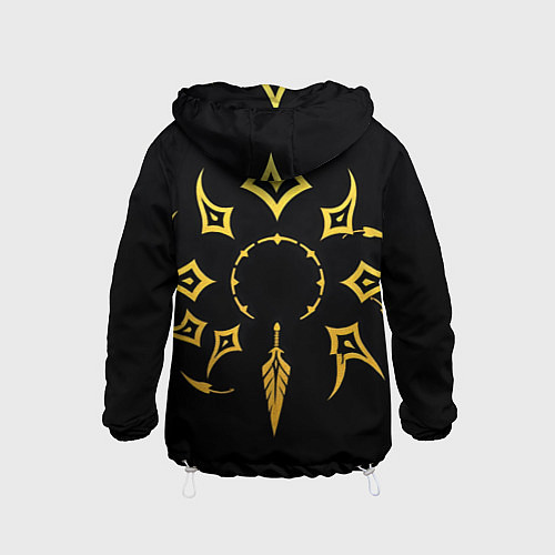 Детская ветровка Этнический паттерн на черном / 3D-Белый – фото 2