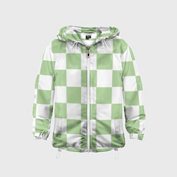 Детская ветровка Квадраты зелёные