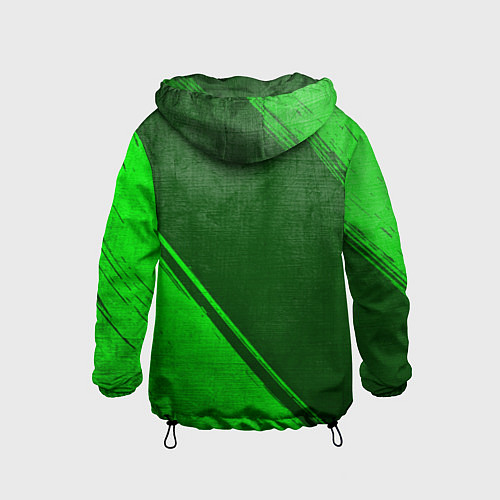 Детская ветровка Borussia - green gradient вертикально / 3D-Черный – фото 2