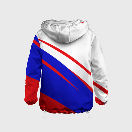 Детская ветровка Россия бело-сине-красный / 3D-Белый – фото 2
