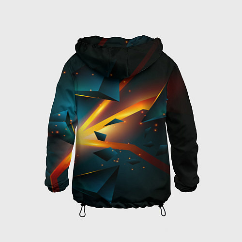 Детская ветровка Космический неоновый разлом / 3D-Черный – фото 2