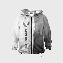 Ветровка с капюшоном детская Valorant - white gradient по-вертикали, цвет: 3D-черный