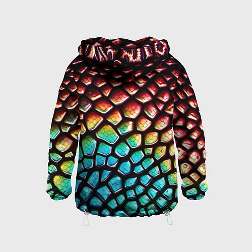 Детская ветровка Макро кожа дракона / 3D-Белый – фото 2
