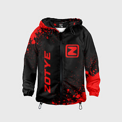 Ветровка с капюшоном детская Zotye - red gradient вертикально, цвет: 3D-черный