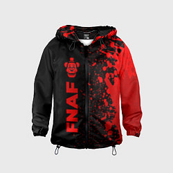 Ветровка с капюшоном детская FNAF - red gradient по-вертикали, цвет: 3D-черный