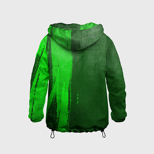 Детская ветровка Audi - green gradient по-вертикали / 3D-Черный – фото 2