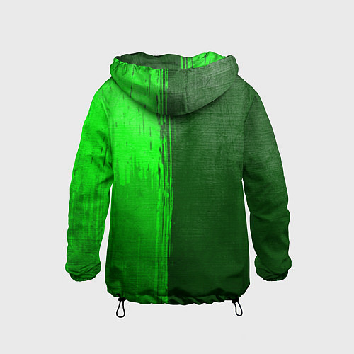 Детская ветровка Doom - green gradient по-вертикали / 3D-Черный – фото 2