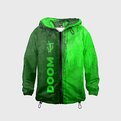 Детская ветровка Doom - green gradient по-вертикали