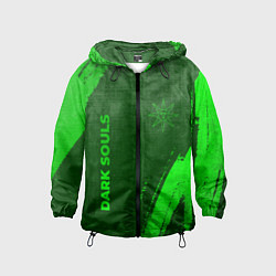 Ветровка с капюшоном детская Dark Souls - green gradient вертикально, цвет: 3D-черный