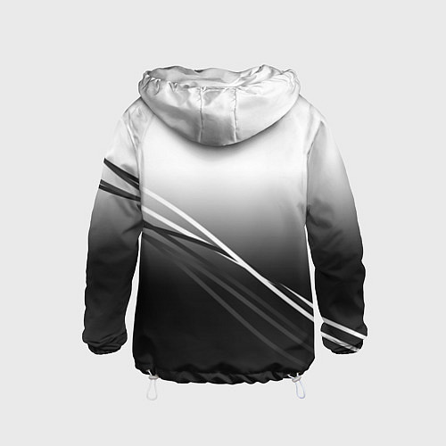 Детская ветровка Градиент с полосами из белого в тёмный / 3D-Белый – фото 2