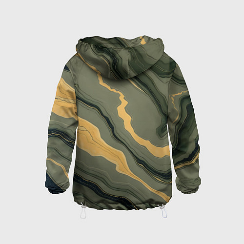 Детская ветровка Оливковый мрамор / 3D-Белый – фото 2