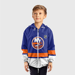 Ветровка с капюшоном детская Нью Йорк Айлендерс хоккей, цвет: 3D-белый — фото 2