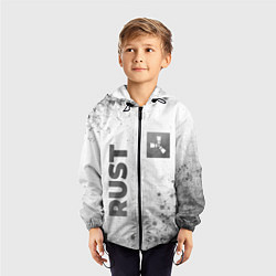 Ветровка с капюшоном детская Rust - white gradient вертикально, цвет: 3D-черный — фото 2