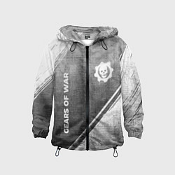 Ветровка с капюшоном детская Gears of War - grey gradient вертикально, цвет: 3D-черный